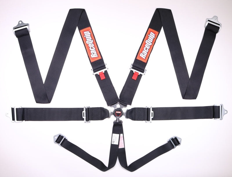 RaceQuip Black SFI CAMLOCK 6pt PD Lap Seat Belt Seat Belts & Harnesses Racequip