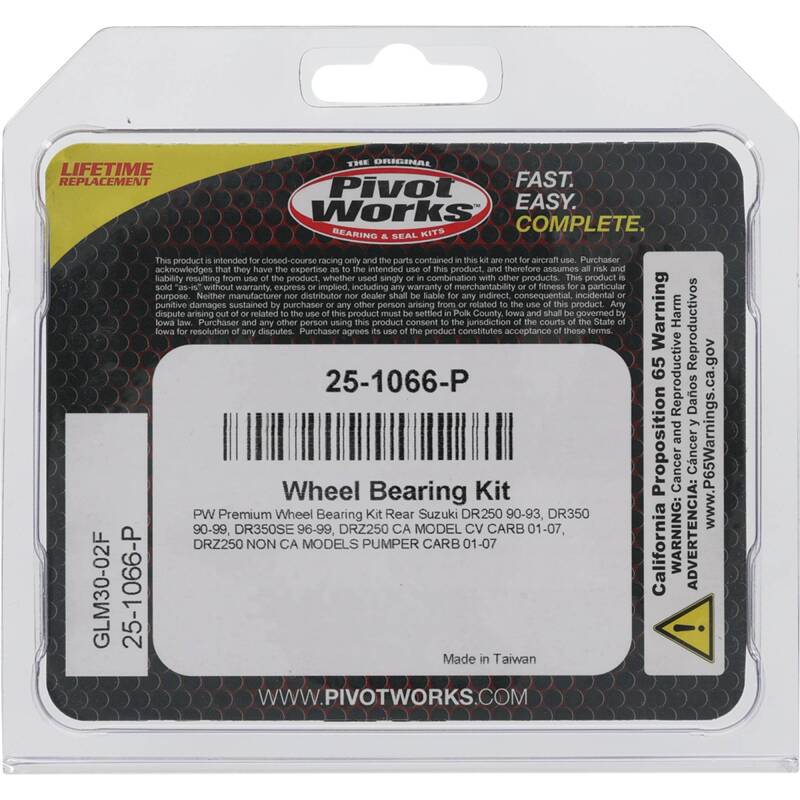 Pivot Works Suzuki Wheel Bearing Kit Premium Bearings Control Arms Pivot Works