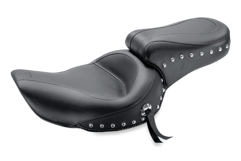 Mustang 06-17 Harley Dyna Standard Touring 1PC Seat w/Studs - Black One-Piece Motorcycle Seats Mustang Motorcycle
