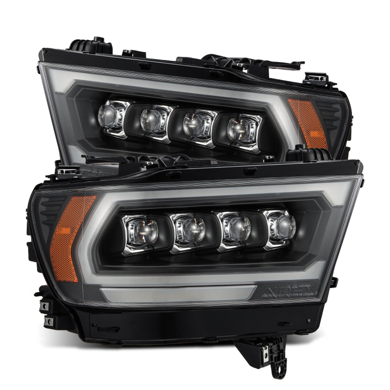 AlphaRex 19-23 Dodge Ram 1500 (No Clsc/Ltd/TRX) NOVA-Series Proj. Headlights Black (Req. Converter) Headlights AlphaRex