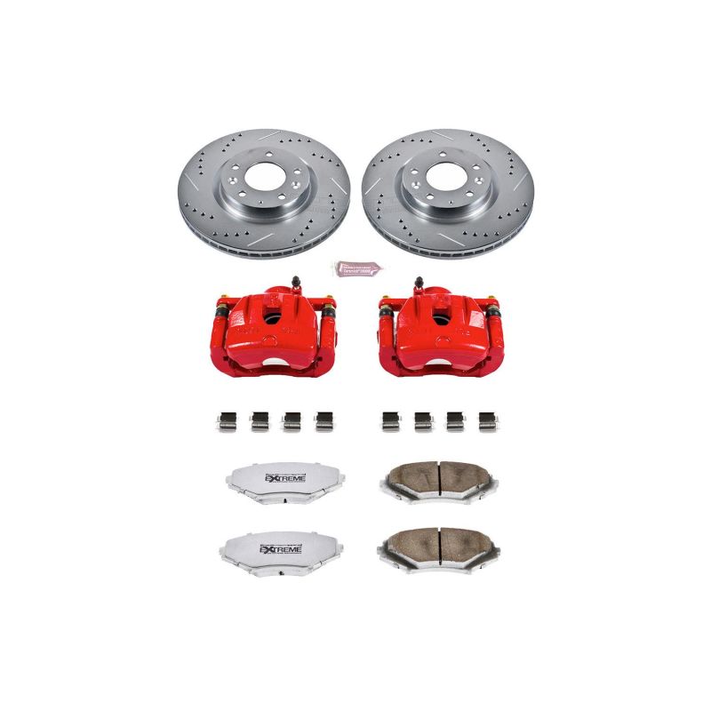 Power Stop 04-08 Mazda RX-8 Front Z26 Street Warrior Brake Kit w/Calipers Brake Kits - Performance D&S PowerStop