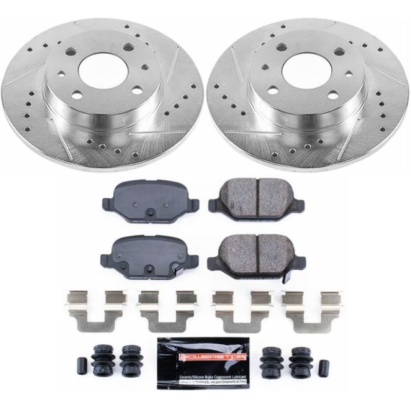 Power Stop 12-18 Fiat 500 Rear Z23 Evolution Sport Brake Kit Brake Kits - Performance D&S PowerStop