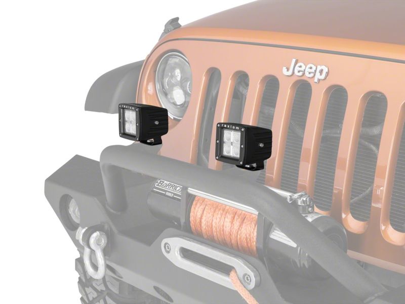 Raxiom 3-In Square 4-LED Off Road Light Flood Beam Universal (Some Adaptation May Be Required) Light Bars & Cubes Raxiom