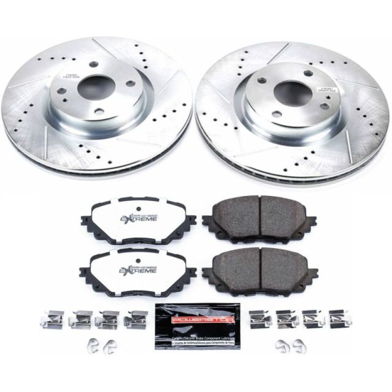 Power Stop 17-19 Fiat 124 Spider Front Z26 Street Warrior Brake Kit Brake Kits - Performance D&S PowerStop