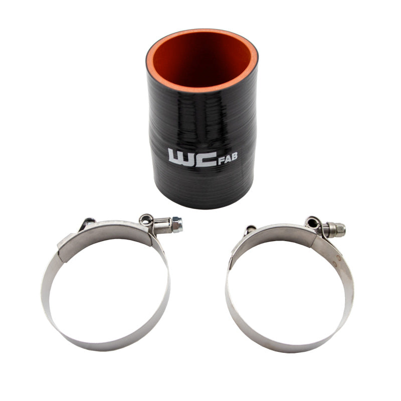 Wehrli 2.75in. x 3in. ID Straight Reducer 4.5in. Long Silicone Boot and Clamp Kit Clamps Wehrli