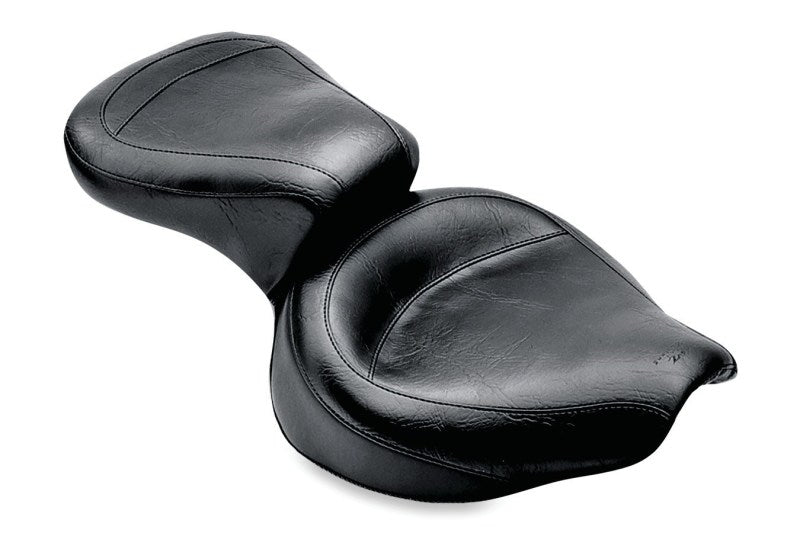 Mustang 58-84 Harley FX/FL Wide Touring 1PC Seat - Black One-Piece Motorcycle Seats Mustang Motorcycle