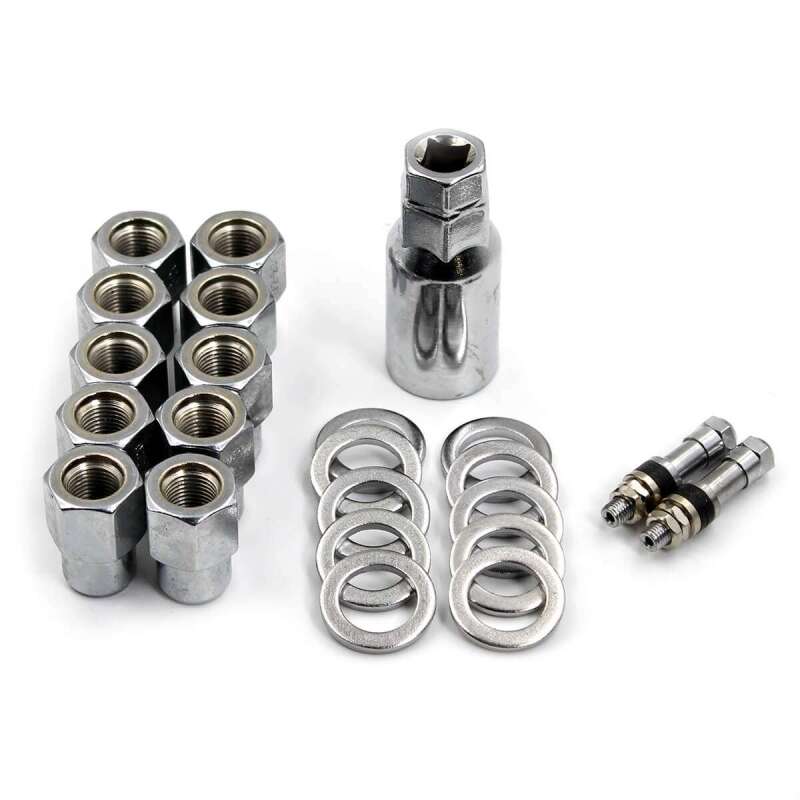 Race Star Pro Forged Lug Kit 1/2in. Open .50in. Shank 13/16in. Head (1.063in.OD Washer) - Set of 10 Lug Nuts Race Star