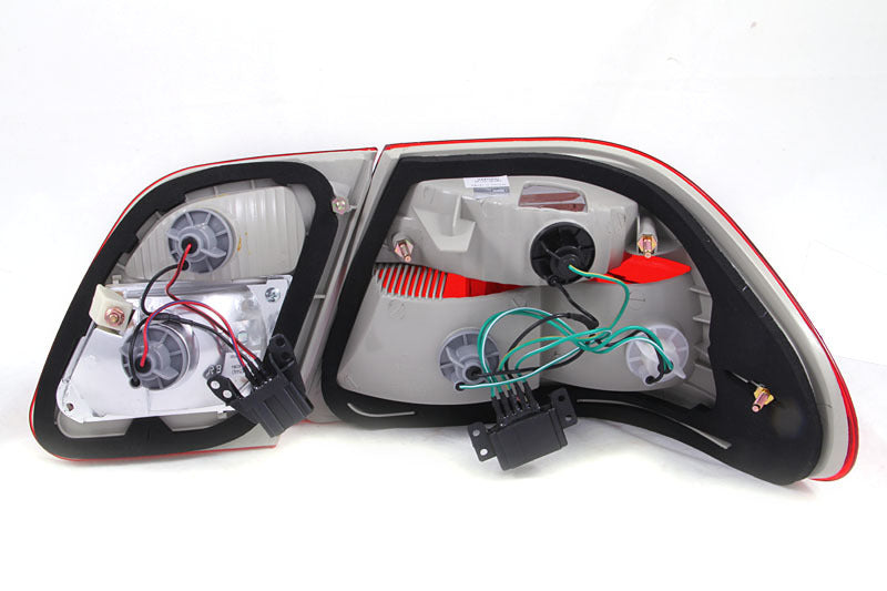 ANZO 1996-2002 Mercedes Benz E Class W210 Taillights Red/Clear G2 Tail Lights ANZO