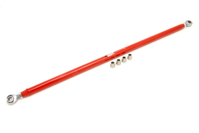 BMR 05-14 S197 Mustang Chrome Moly Panhard Rod w/ Double Adj. Rod Ends - Red Panhard Bars BMR Suspension