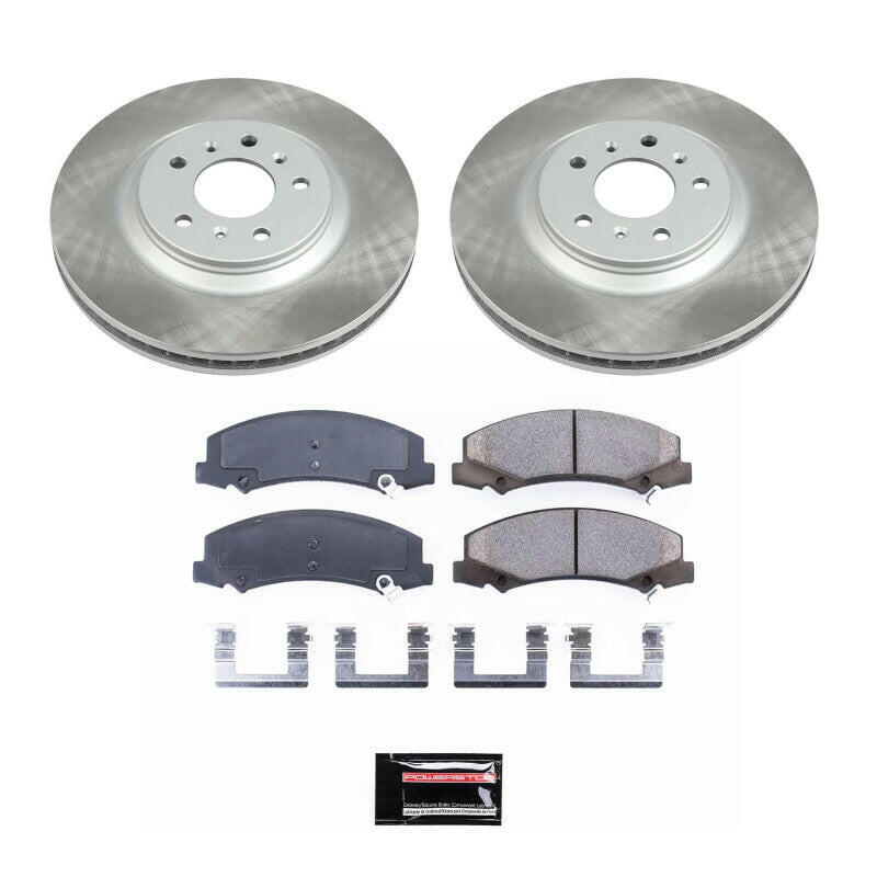 Power Stop 14-16 Chevrolet Impala Limited Front Semi-Coated Rotor Kit Brake Kits - Performance Blank PowerStop