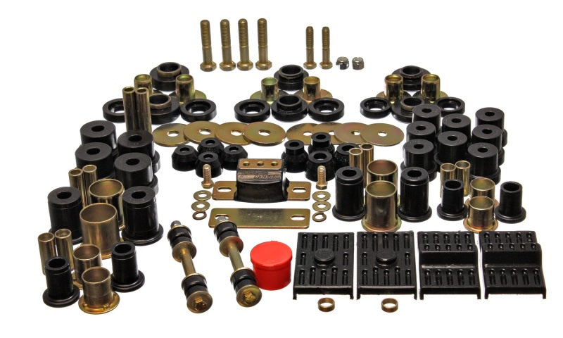 Energy Suspension 67-69 Chevrolet Camaro (w/multi leaf springs) Black Hyper-flex Master Bushing Set Bushings - Full Vehicle Kits Energy Suspension