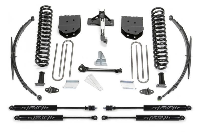 Fabtech 08-16 Ford F250/350 4WD 8in Basic Sys w/Stealth & Rr Lf Sprngs Leaf Springs & Accessories Fabtech