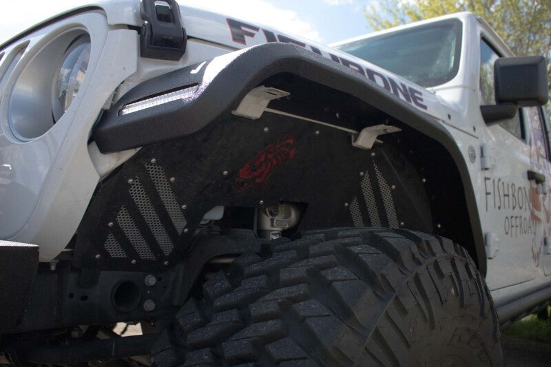 Fishbone Offroad 2018+ Jeep Wrangler JL/JLU/2020+ Gladiator JT Steel Front Fender Flares - Black Fender Flares Fishbone Offroad