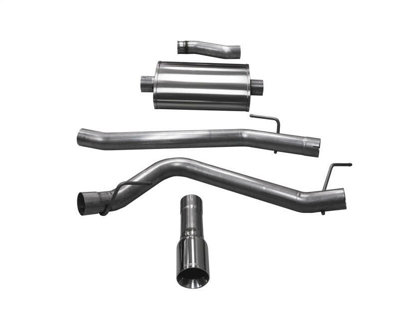 Corsa 2020-2025 Jeep Gladiator JT 3.6L Single Side Exit Cat-Back Exhaust w/ Single 4in Polished Tip Catback CORSA Performance