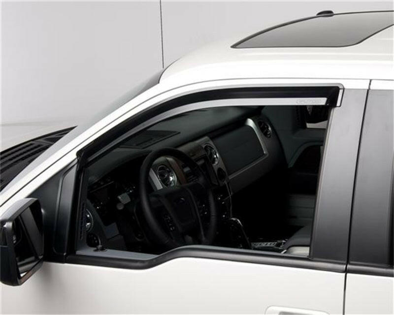 Putco 09-14 Ford F-150 Super Cab / Crew Cab - Fronts Only - Tape-On Element Tinted Window Visors Wind Deflectors Putco