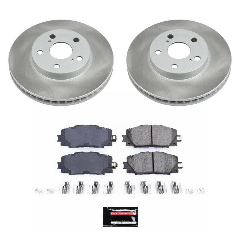 Power Stop 12-15 Toyota Prius Plug-In Front Semi-Coated Rotor Kit Brake Kits - Performance Blank PowerStop
