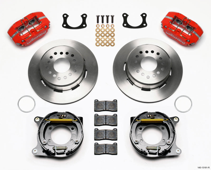 Wilwood Dynapro Lug Mount P/S Park Brake Kit Red New Big Ford 2.50in Offset Big Brake Kits Wilwood