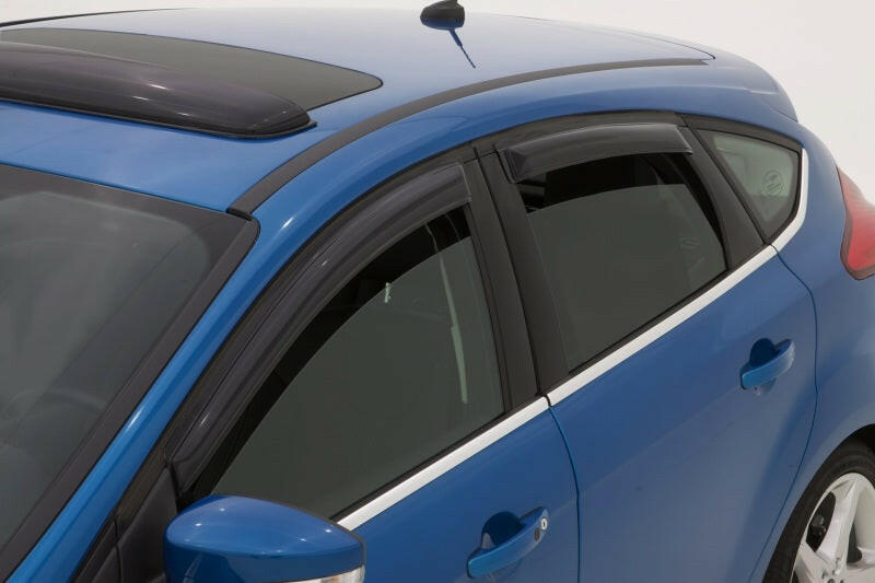AVS 12-18 Ford Focus Ventvisor Outside Mount Window Deflectors 4pc - Smoke Wind Deflectors AVS