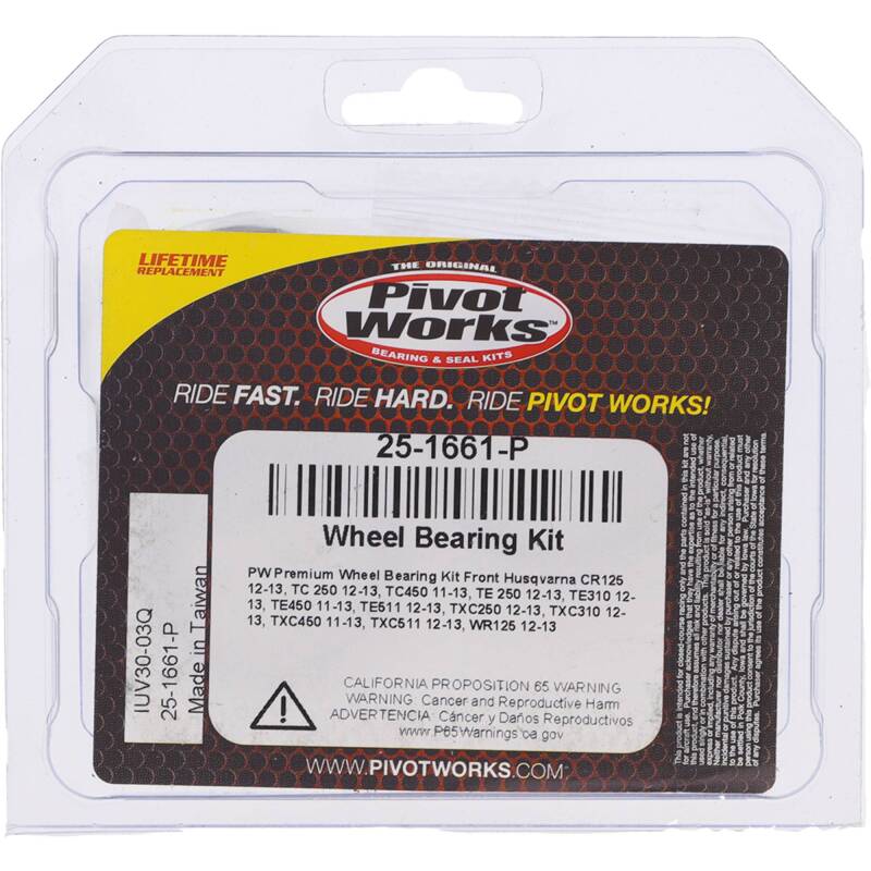 Pivot Works Husqvarna Wheel Bearing Kit Premium Bearings Control Arms Pivot Works