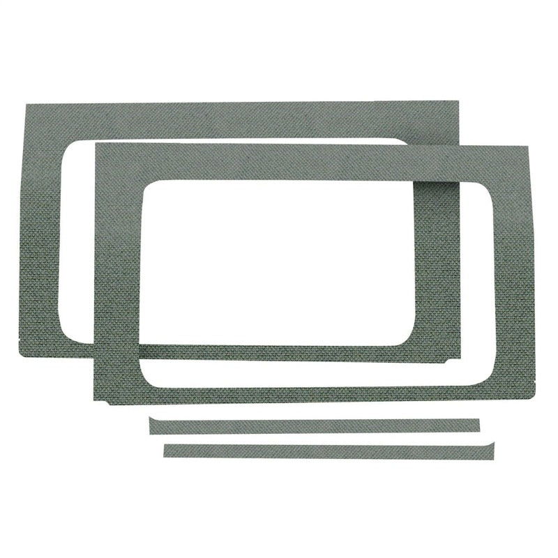 DEI 18-23 Jeep Wrangler JL 4-Door Boom Mat Rear Side Window Trim - 4 Piece - Gray Hard Top Accessories DEI