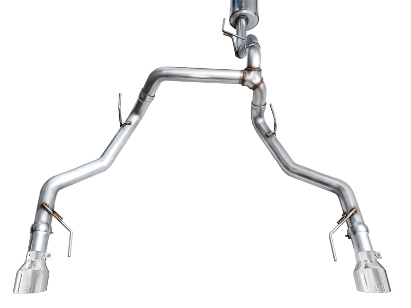 AWE Tuning 2021+ Ford F150 Tremor w/ Bumper Cutouts 0FG Resonated Cat-Back w/ Chrome Silver Tips Catback AWE Tuning