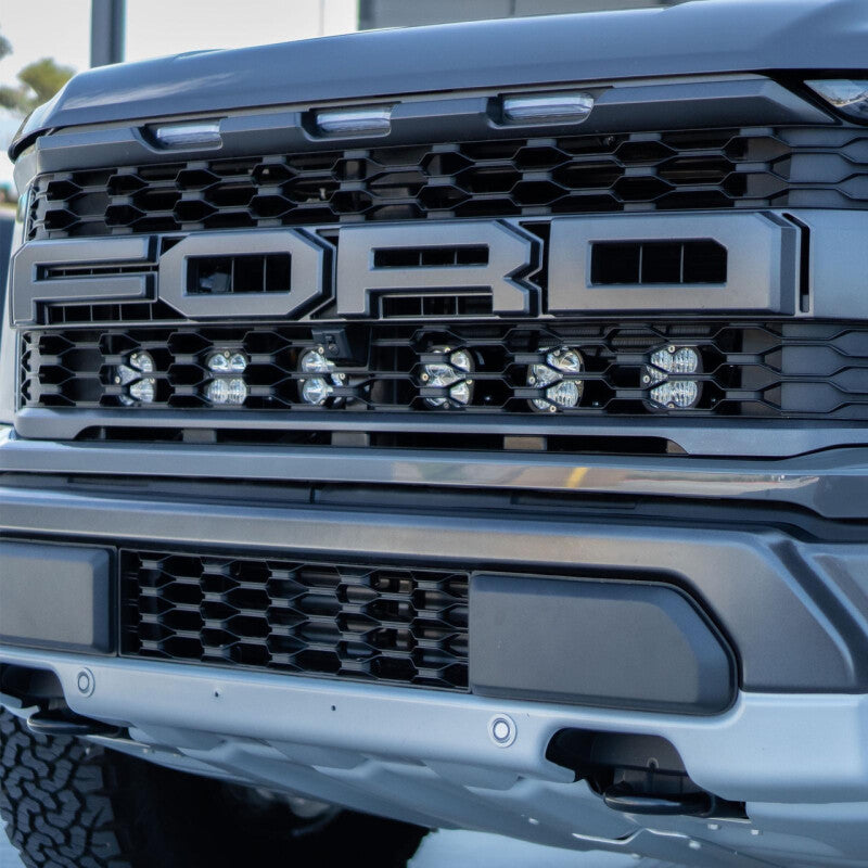 Baja Designs 2021+ Ford Raptor Squadron Sport Behind Grille Kit Light Bars & Cubes Baja Designs