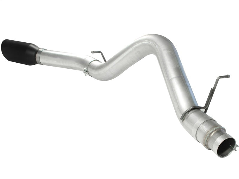 aFe Atlas Exhaust 5in DPF-Back Al Steel 11-13 GM Diesel Trucks V8-6.6L (td) LML (Blk Tip) DPF Back aFe