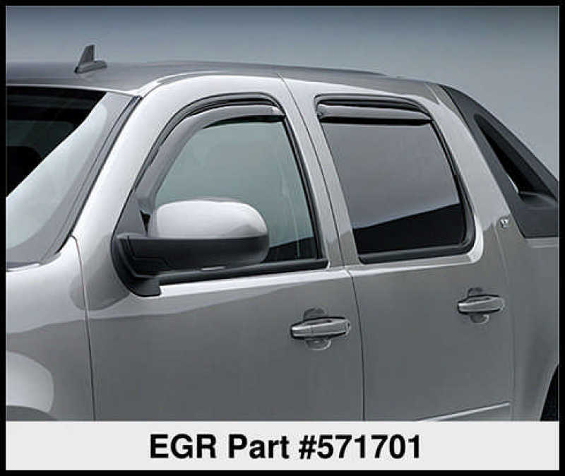 EGR 07+ Chev Suburban/GMC Yukon XL In-Channel Window Visors - Set of 4 (571701) Wind Deflectors EGR