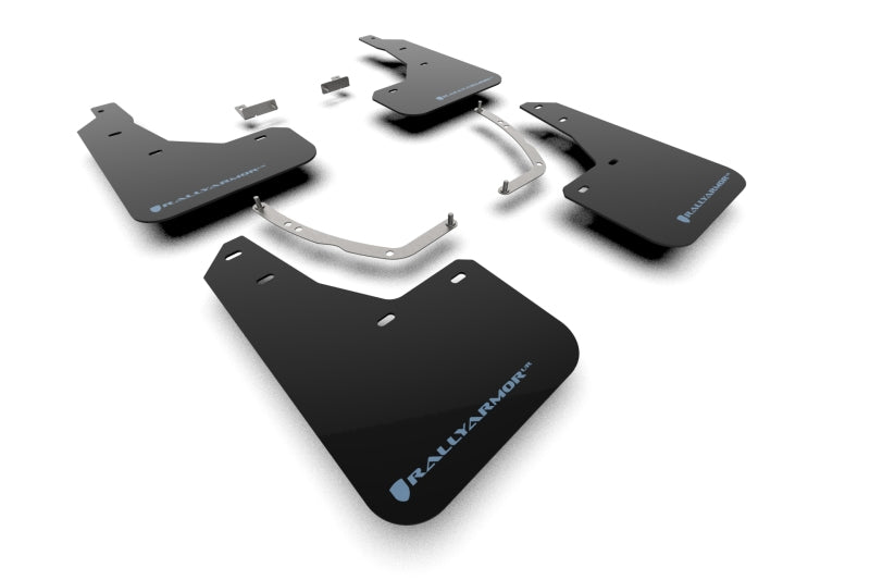 Rally Armor 2025 Hyundai Ioniq 5 PE Black UR Mud Flap w/ Performance Blue Logo Mud Flaps Rally Armor