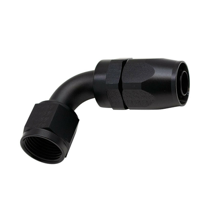 DeatschWerks 10AN Female Swivel 90-Degree Hose End CPE - Anodized Matte Black Fittings DeatschWerks