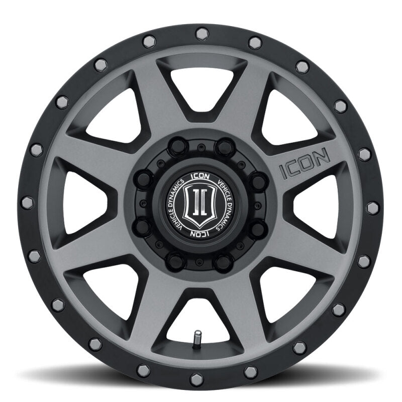 ICON Rebound 17x8.5 8x170 6mm Offset 5in BS 125mm Bore Titanium Wheel Wheels - Cast ICON