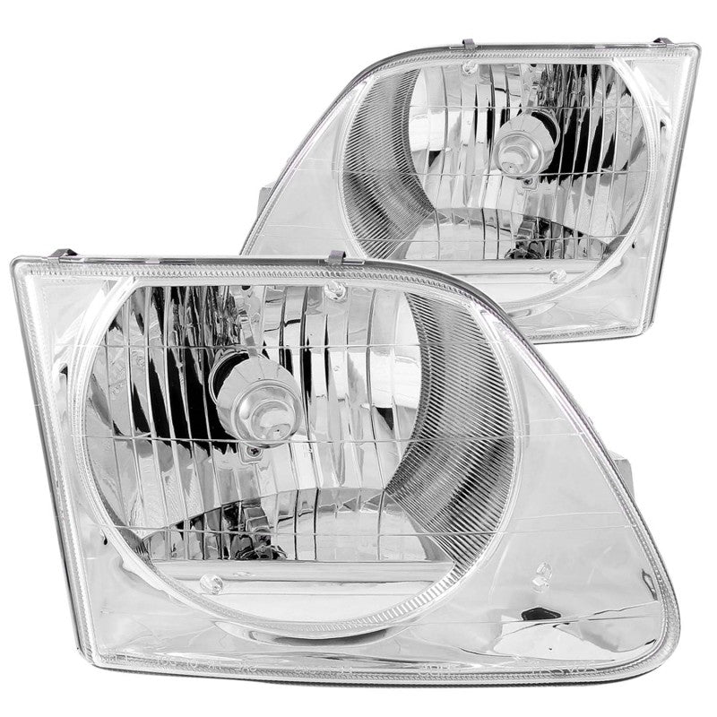 ANZO 1997-2003 Ford F-150 Crystal Headlights Chrome Headlights ANZO