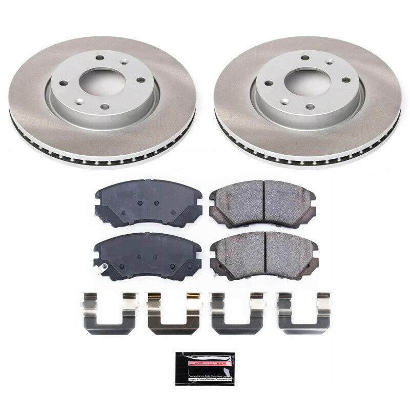 Power Stop 02-06 Kia Optima Front Semi-Coated Rotor Kit Brake Kits - Performance Blank PowerStop