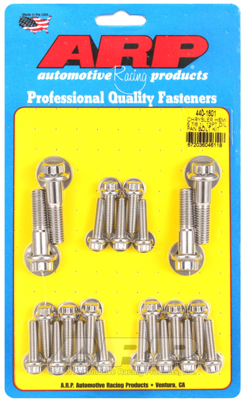 ARP Chrysler Hemi 5.7/6.1L SS 12pt Oil Pan Bolt Kit Hardware Kits - Other ARP