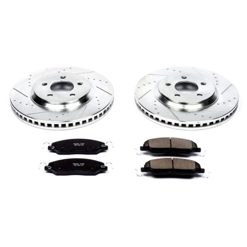 Power Stop 05-10 Ford Mustang Front Z23 Evolution Sport Brake Kit Brake Kits - Performance D&S PowerStop