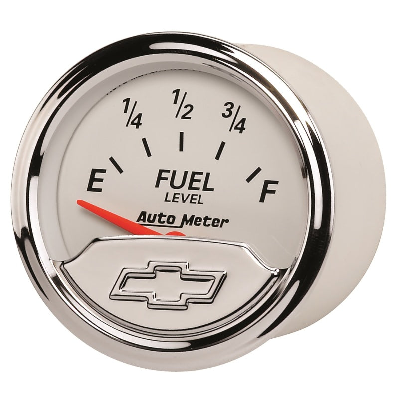 AutoMeter Gauge Fuel Level 2-1/16in. 240 Ohm(e) to 33 Ohm(f) Elec Chevrolet Heritage Bowtie Gauges AutoMeter