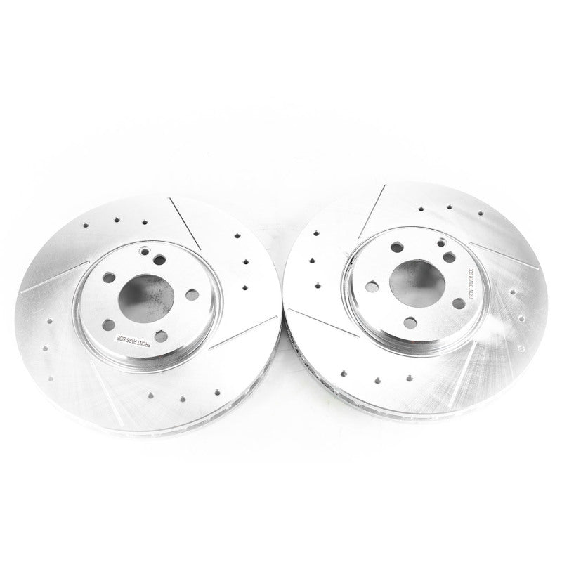 Power Stop 04-06 Mercedes-Benz E500 Front Evolution Drilled & Slotted Rotors - Pair Brake Rotors - Slot & Drilled PowerStop