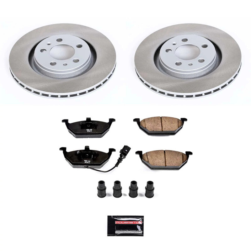 Power Stop 99-05 Volkswagen Jetta Front Semi-Coated Rotor Kit Brake Kits - Performance Blank PowerStop