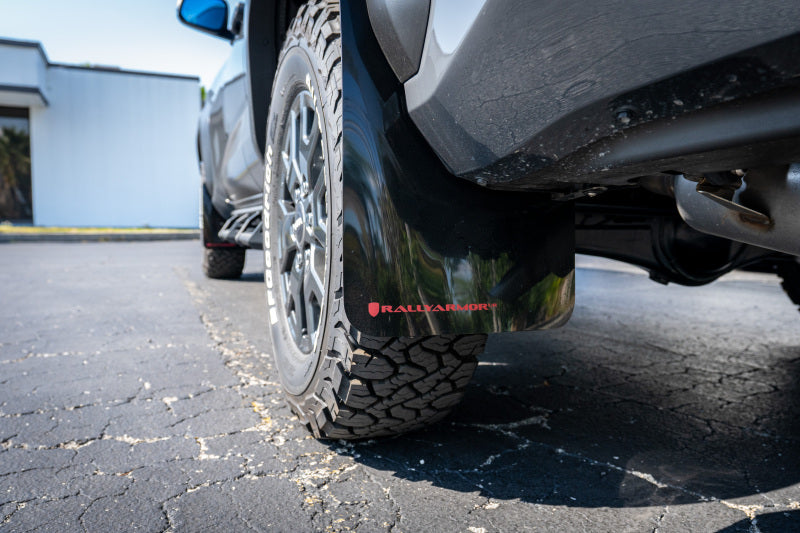Rally Armor 2025+ Toyota 4Runner Black UR Mud Flap w/ White Logo Mud Flaps Rally Armor