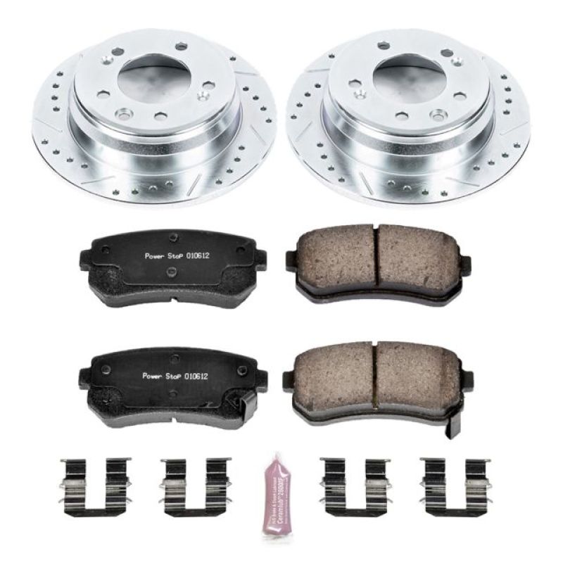 Power Stop 09-12 Hyundai Elantra Rear Z23 Evolution Sport Brake Kit Brake Kits - Performance D&S PowerStop