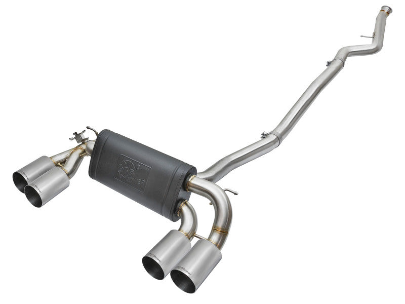 aFe 16-18 BMW M2 L6-3.0L MACH Force-Xp 3in to 2.5in 304 SS Cat-Back Exhaust System-Quad Polish Tips Tips aFe