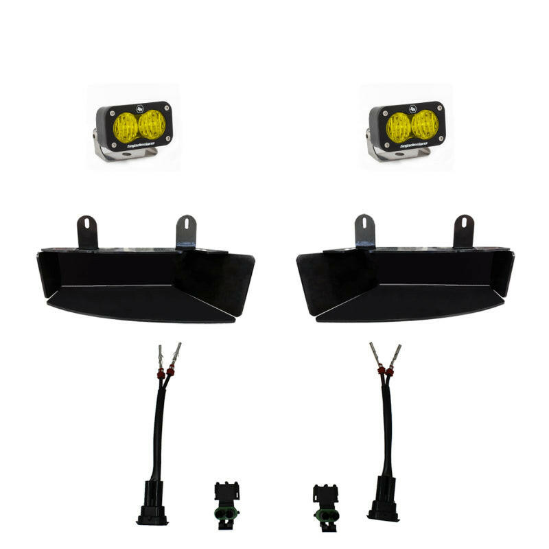 Baja Designs 2019+ Ram 2500/3500 S2 Wide Cornering Fog kit - Amber Light Bars & Cubes Baja Designs