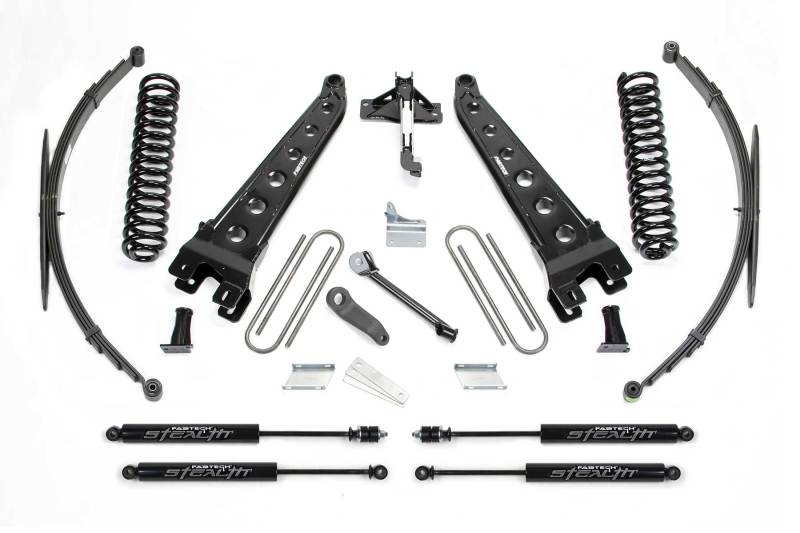 Fabtech 08-16 Ford F250/350 4WD 8in Rad Arm Sys w/Coils & Rr Lf Sprngs & Stealth Lift Kits Fabtech