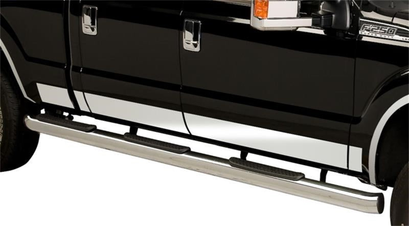 Putco 17-20 Ford SuperDuty SuperCrew - 8ft Dually Bed Stainless Steel Rocker Panels Body Armor & Rock Rails Putco