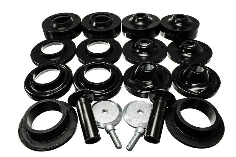 Energy Suspension 18+ Jeep Wrangler JL Black Rock-Flex 2in Adjustable Coil Spacer Set Bushing Kits Energy Suspension