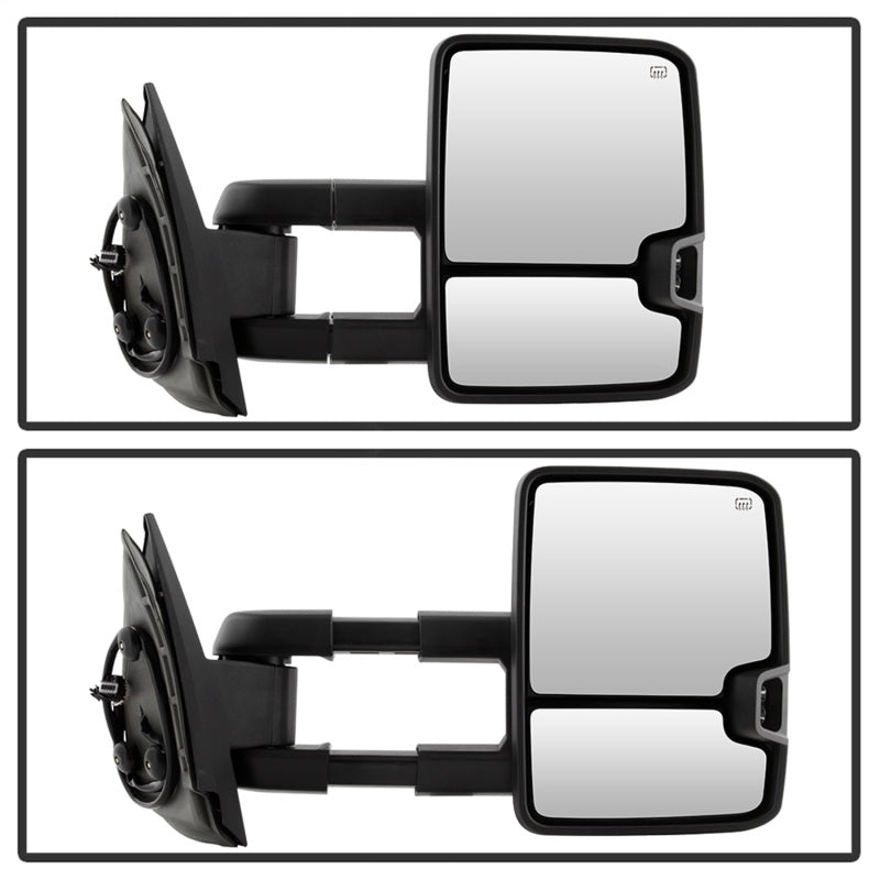 xTune Chevy Silverado 07-13 Heated Amber LED Signal Mirrors Chrome MIR-CSIL07S-G3C-PWH-AM-SET Side Mirrors SPYDER