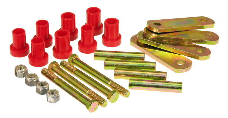 Prothane Chrysler HD Conversion Shackle Kit for Super Stock Springs - Red Bushing Kits Prothane
