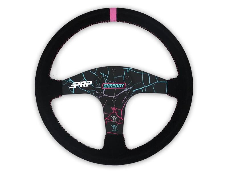 PRP Shreddy Flat Suede Steering Wheel - Cracked Steering Wheels PRP Seats