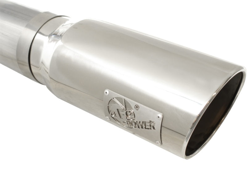 aFe MACHForce XP Exhaust 5in DPF-Polished, GM Diesel Trucks 07.5-10 V8-6.6L 9(td) LMM DPF Back aFe