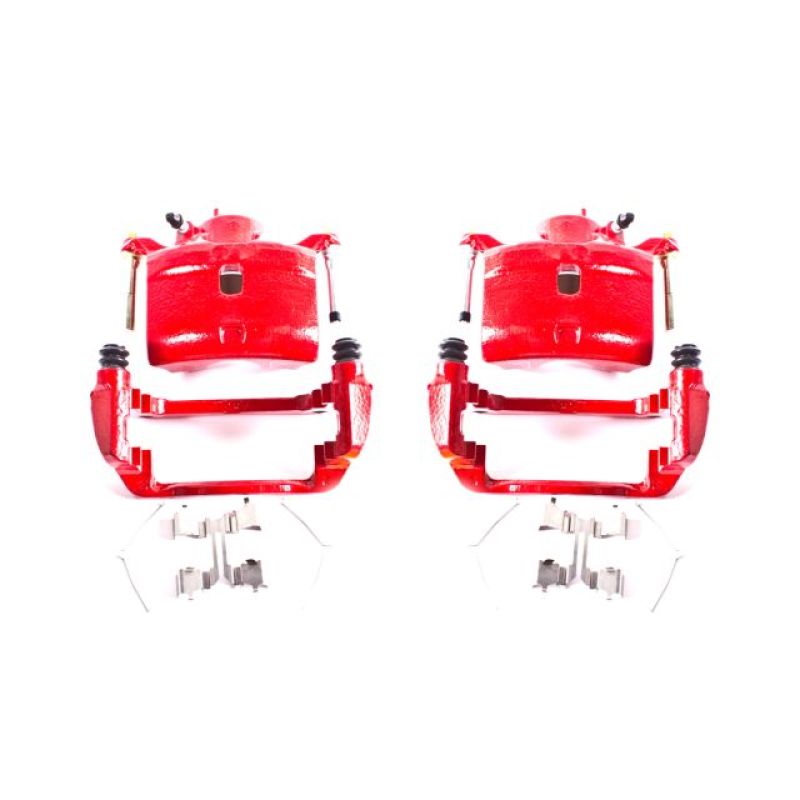 Power Stop 02-04 Honda CR-V Front Red Calipers w/Brackets - Pair Brake Calipers - Perf PowerStop